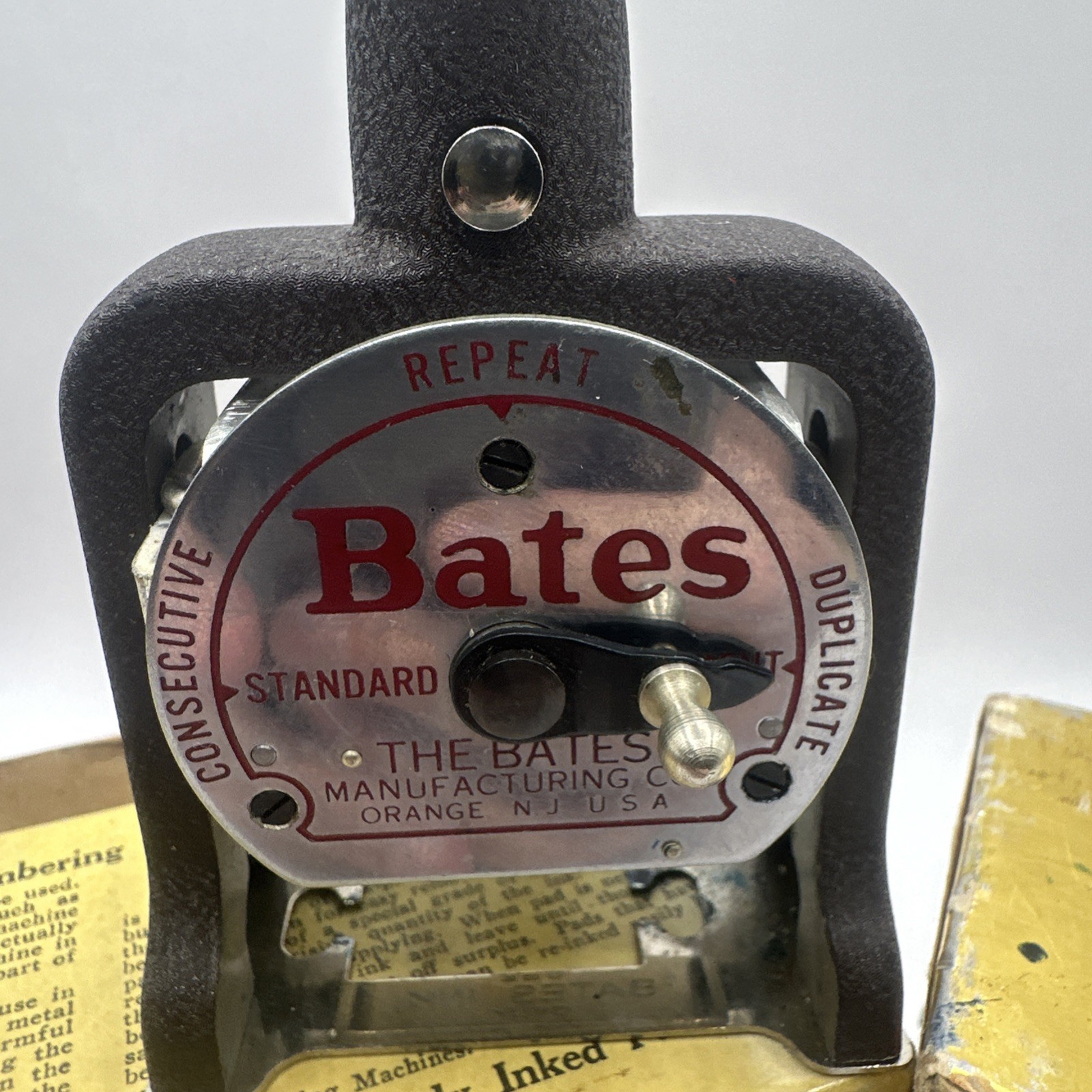 Vintage Bates Numbering Machine Model 6A Made in USA