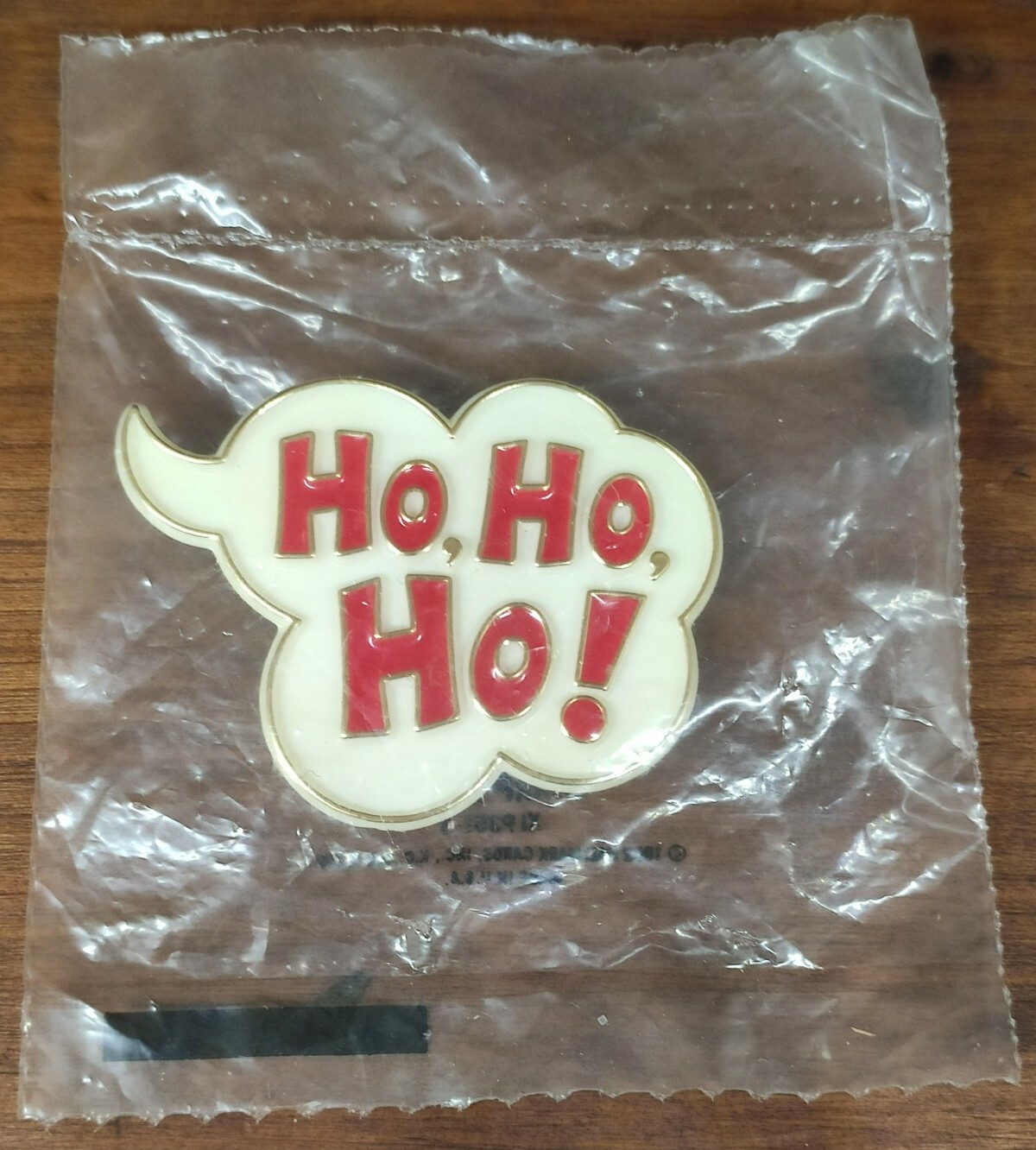 Vintage Hallmark 1982 Christmas Pin "Ho Ho Ho!" C9