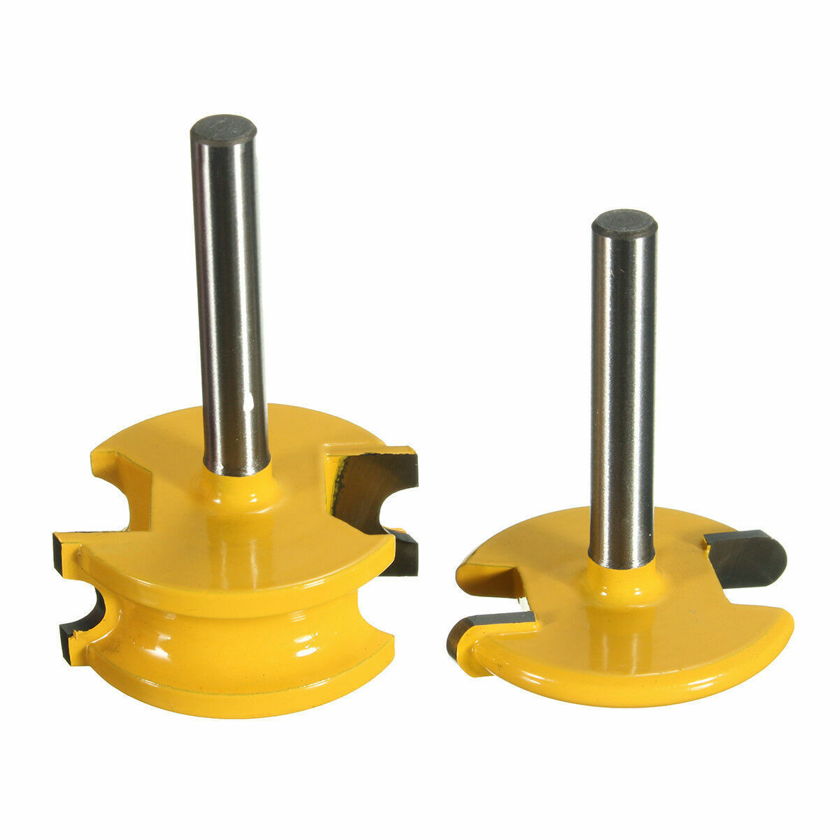 2PCS 1/4" Shank 1/4" Dia Canoe Joint Flute & Bead Router Bit Woodworking Tools