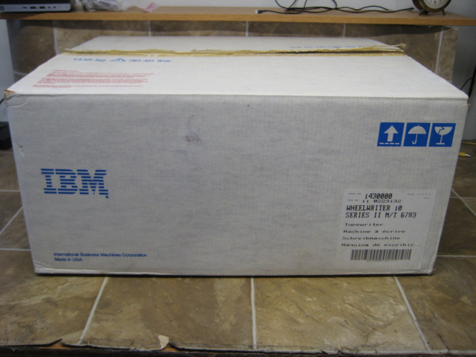 * READ *  1980's IBM Wheelwriter / Typewriter Box - *** Empty Box Only ***