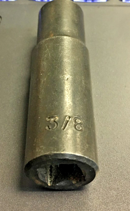 3/8" IMPACT SOCKET, 6 POINT, 3/8" DRIVE, 2.5" LONG