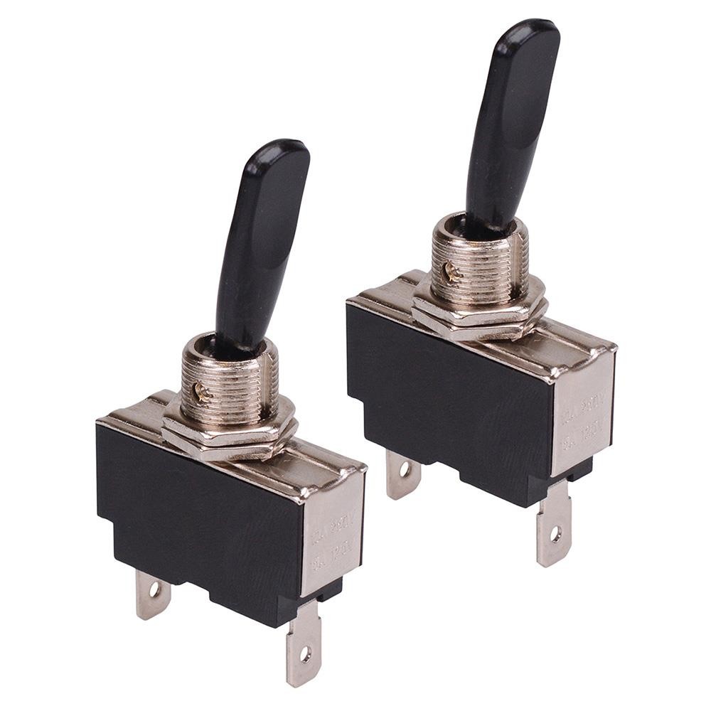 2 x Off-(On) Momentary Blade Paddle 12mm Toggle Switch SPDT 10A 250VAC