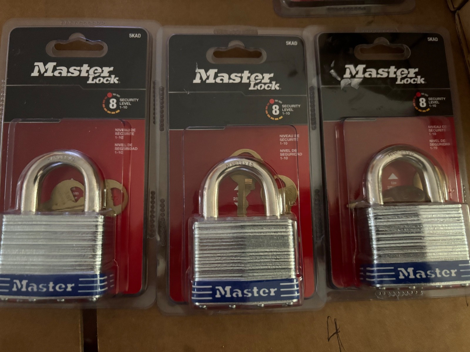 3 package set keyed alike Master Lock security level # 8 5kad new fast shipping