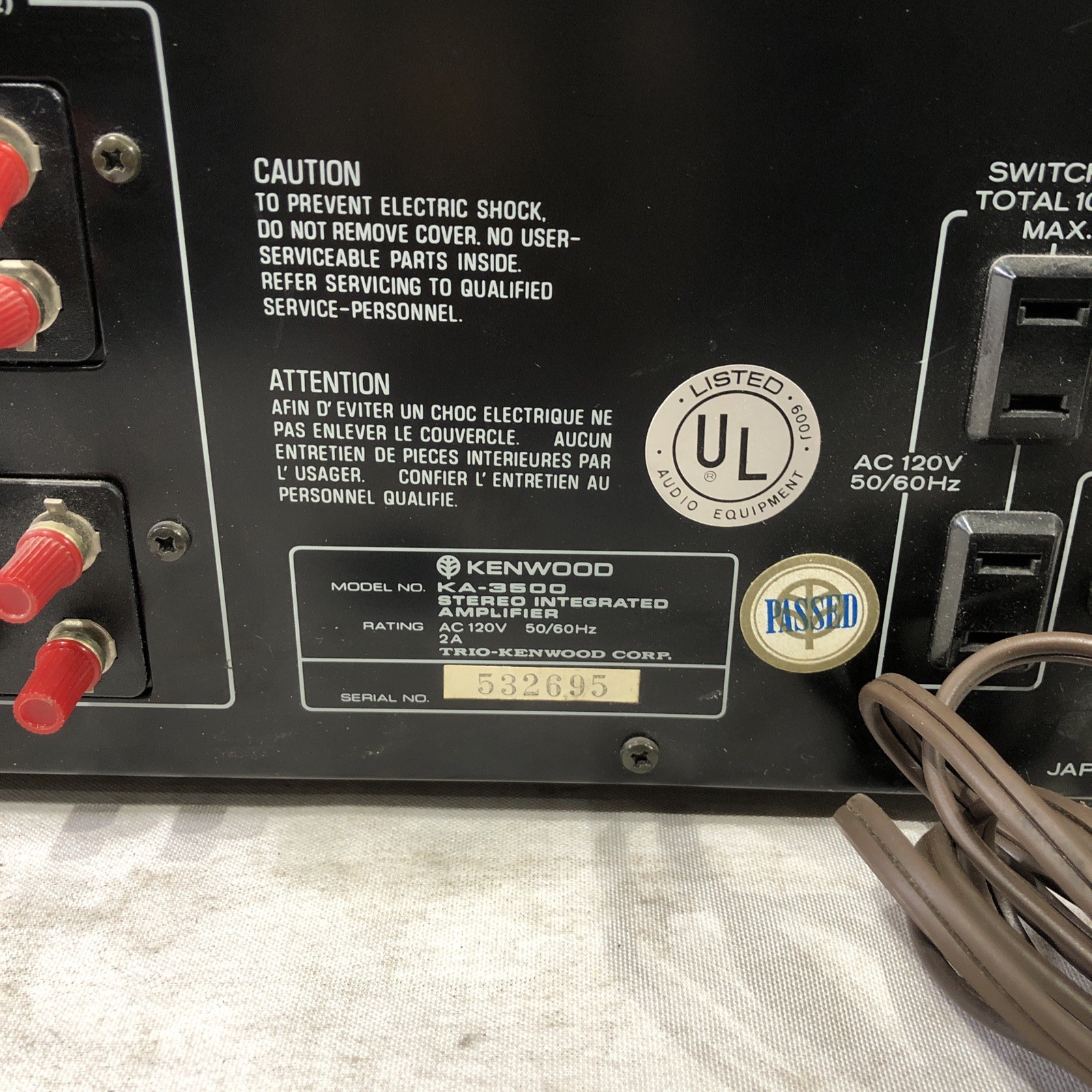 TOA 900 Series II Amplifier A-906MK2 - Used, Powers On