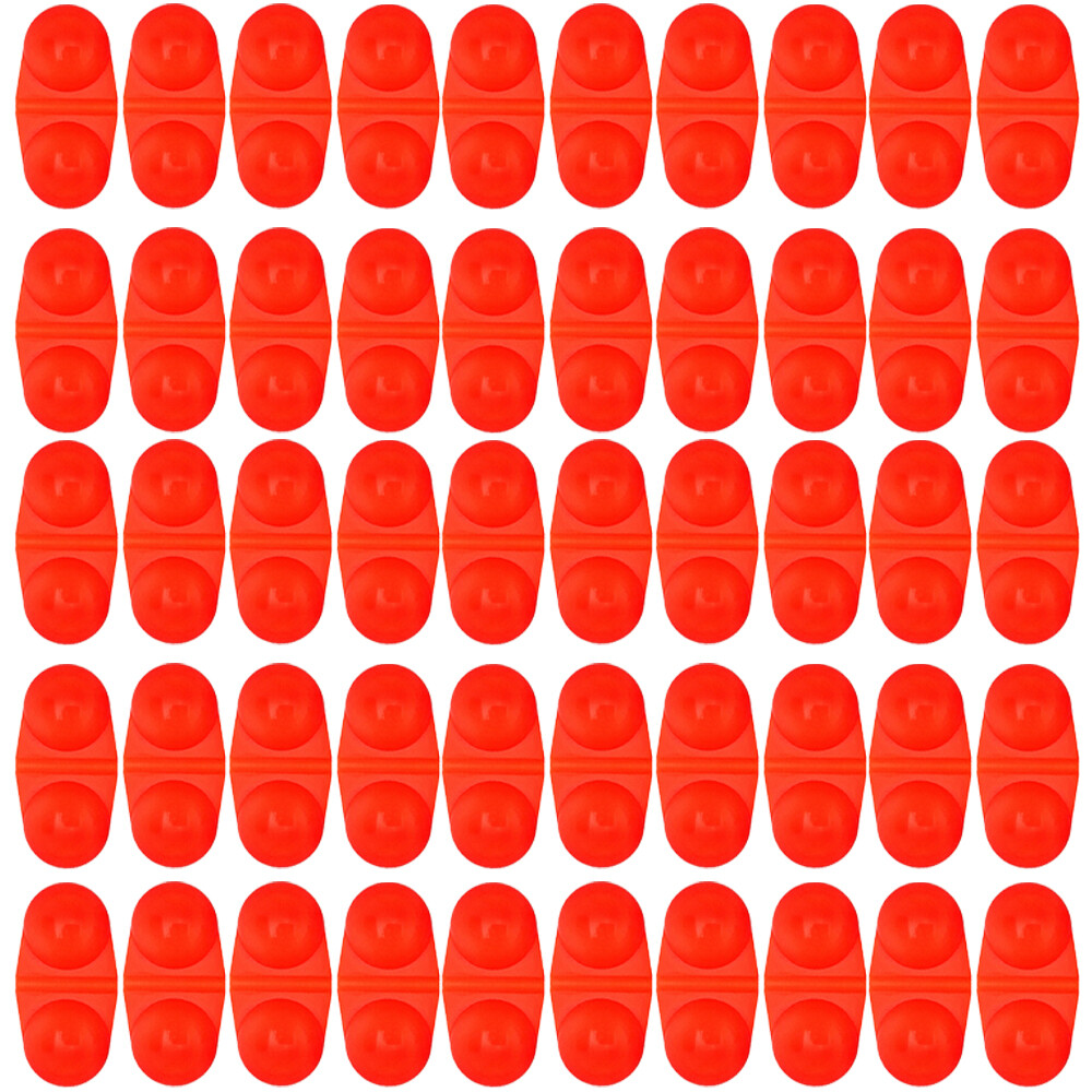 50Pcs Double Rattle Beads Fishing Catfish Rig Attractants for Striper Bass Red