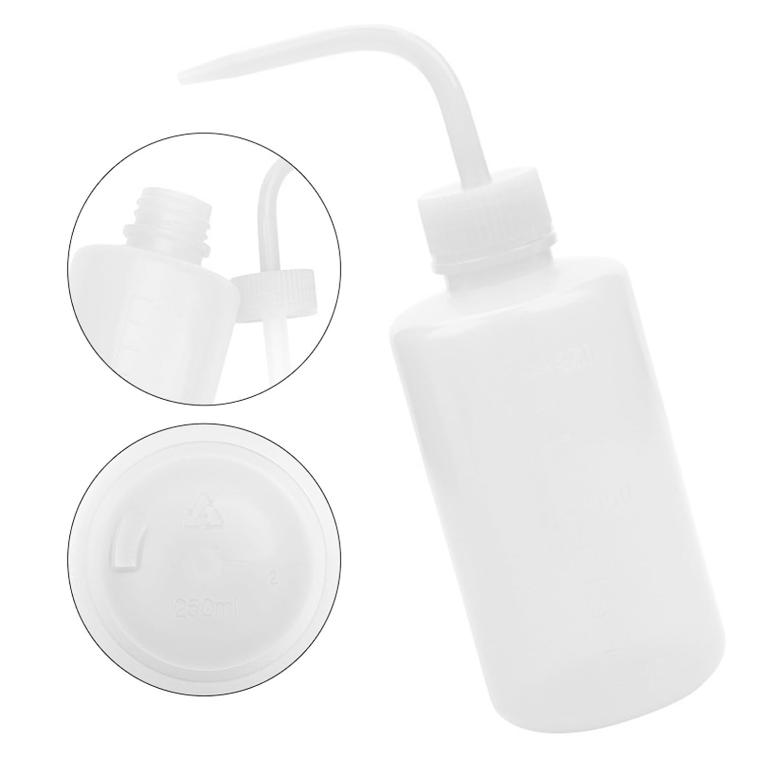 Lab Wash Bottles with Scale Markings, 8oz/250ml, Leak-Proof Squeeze Bottle wi...