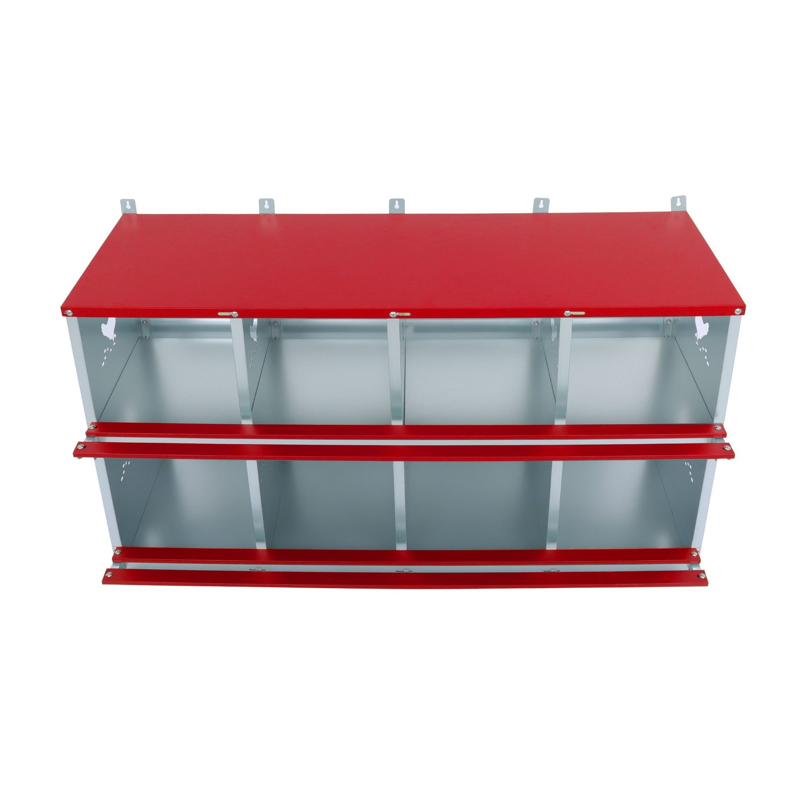 8 Compartment Chicken Nesting Boxes Metal Poultry Nest Box Wall Mount For Hens