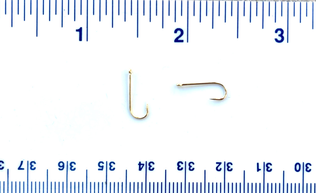 100 super strong 9146 2X strength GT Gold Aberdeen Fishing Hooks size 14