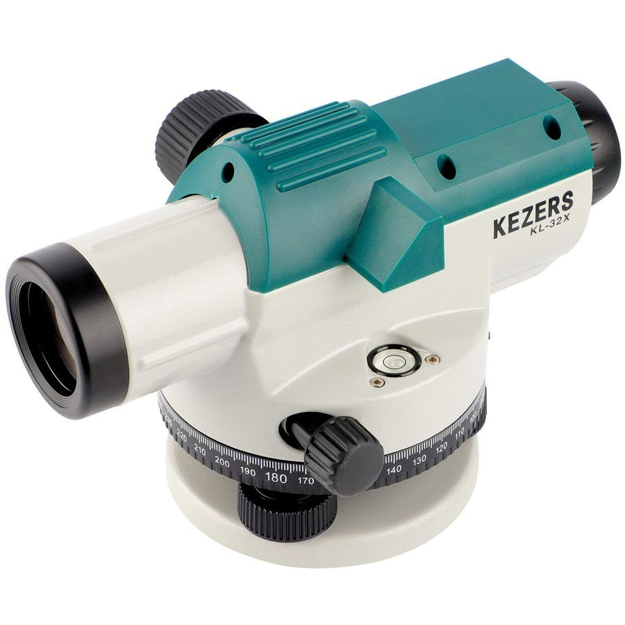 KEZERS 32X Automatic Optical Level Kit with Self- Leveling Magnetic Dampened ...