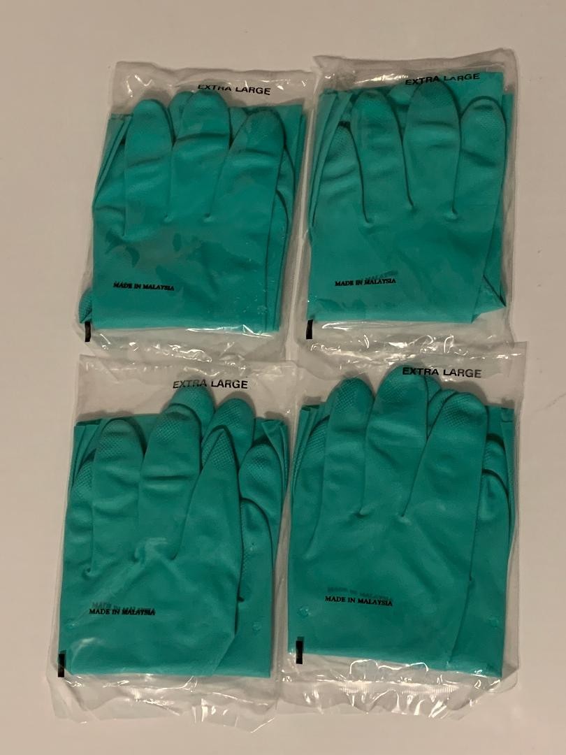 Extra Large Science or Chemical Lab Gloves Lot of 4 New and Sealed