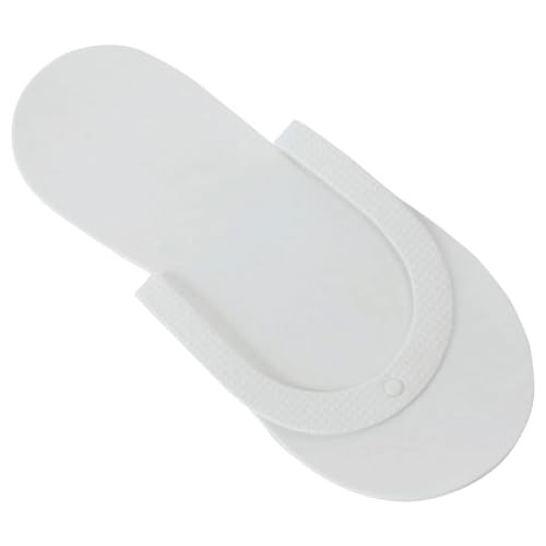 Comfy Pedi Slippers, Disposable Foam Pedicure Slippers for Nail Salons White