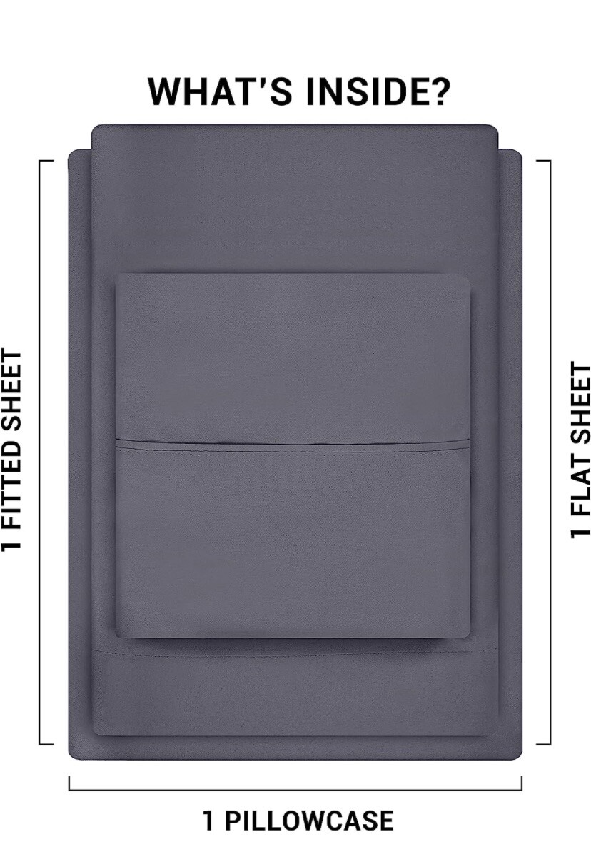 Utopia Bedding Twin Bed Sheets Set - 3 Piece Bedding - Brushed Microfiber