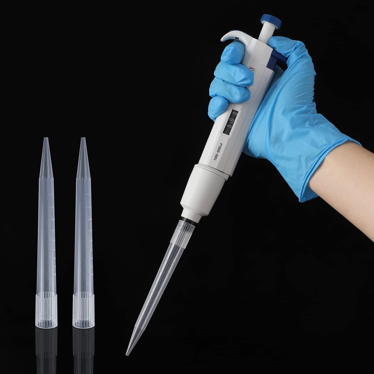 100x Disposable Pipette Tips 5mL Universal Lab Micropipette Tips Autoclavable