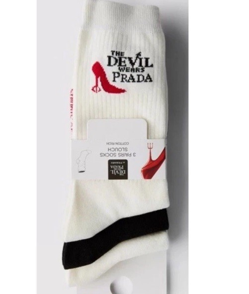 NEW EXCLUSIVE 3 pk The Devil Wears Prada X Primark Socks Size 4-7