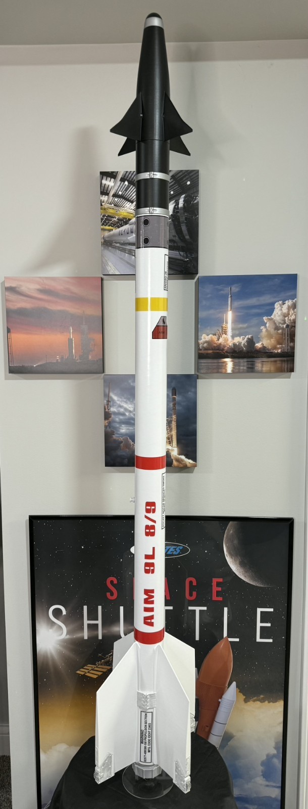 45% scale AIM-9L Sidewinder Parts kit for LOC 54mm. Flying Model Rocket