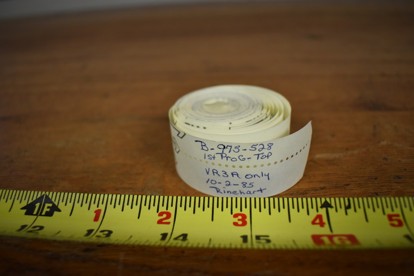 Vintage 60/70's Punched Computer Program Tape 20Ft+ Roll Excellent Shape
