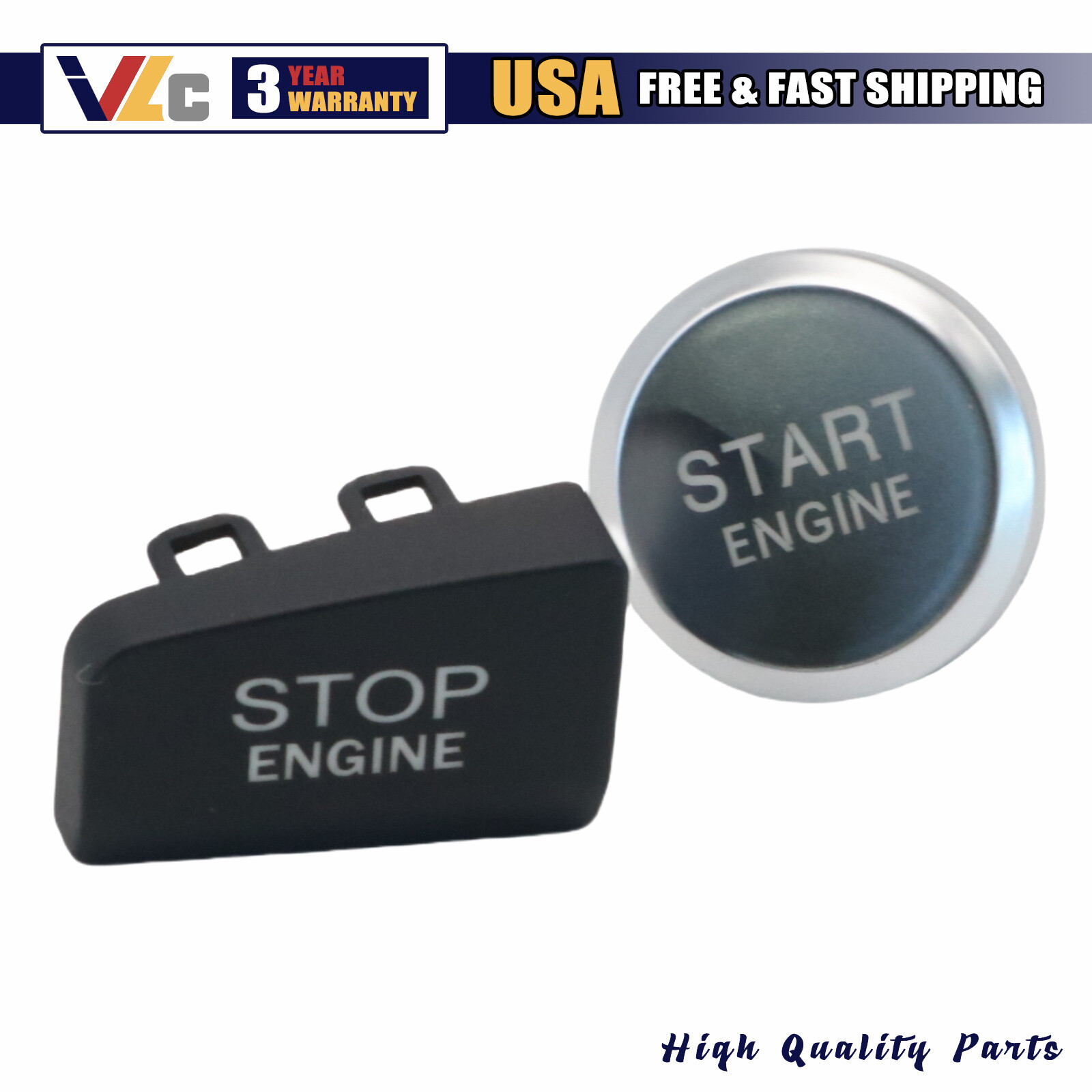 Engine Ignition Start-Stop Switch Button Cap Repair Kit For Audi Q7 2010-2015 US