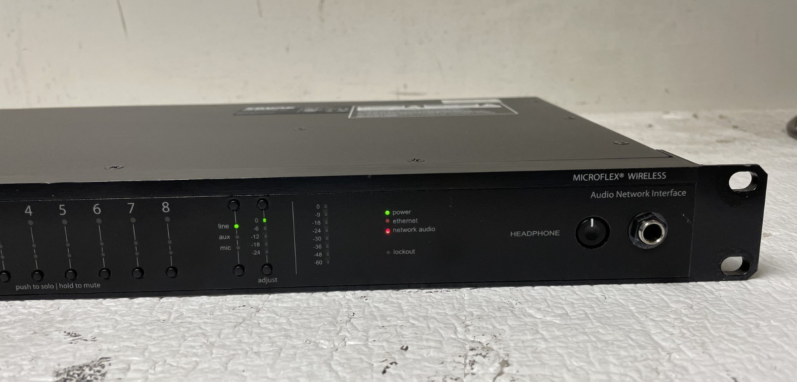 Shure MXWANI8 Microflex Wireless Audio Network Interface w/ Rack Ears