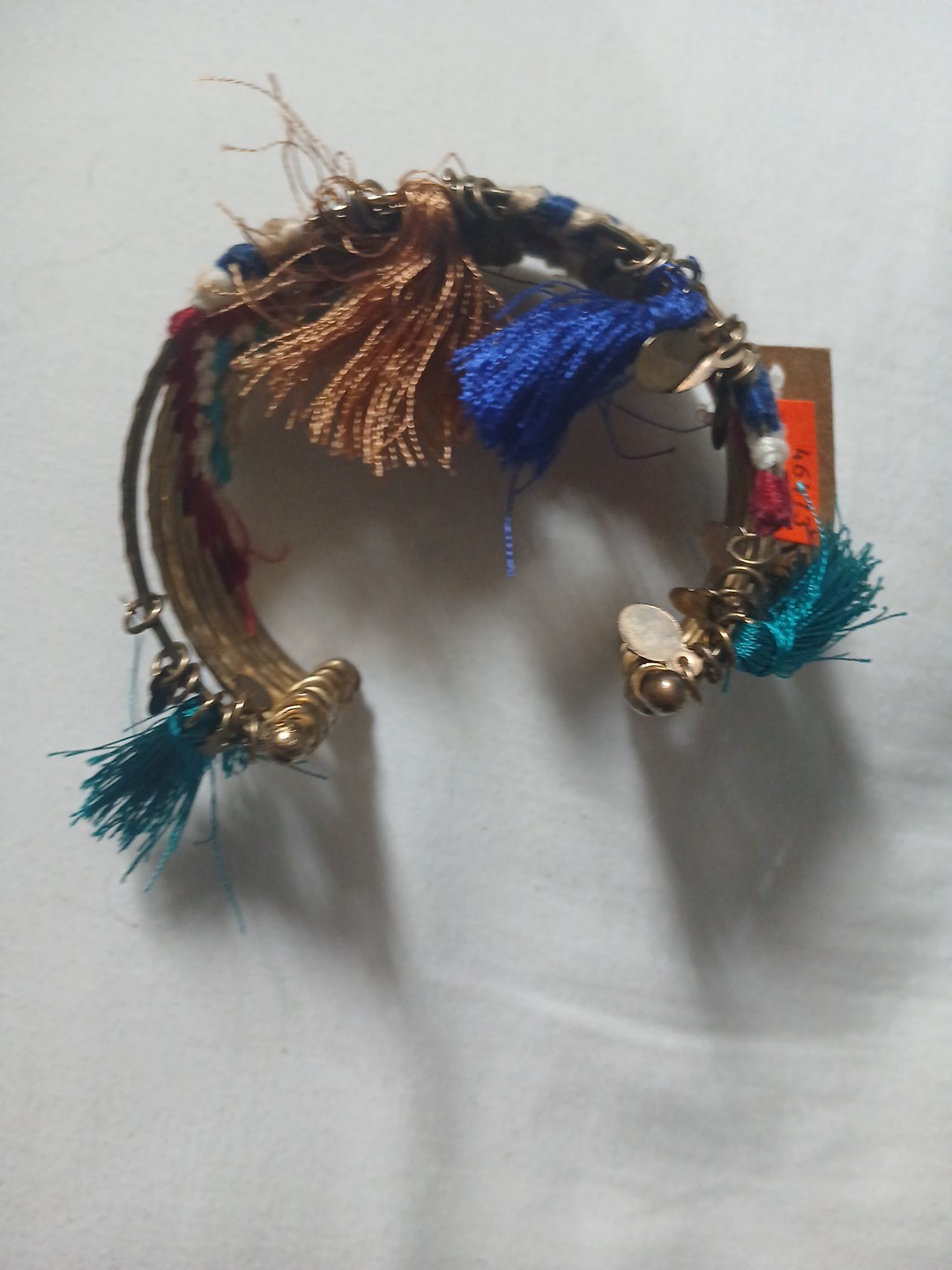Boho Woven Cuff Bracelet | Friendship Style Multicolor Chain & Charm | Made...