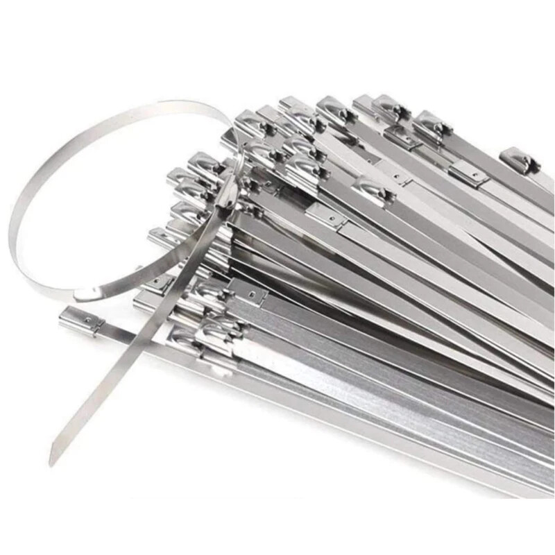 304 Stainlesss Steel Cable Zip Ties, 10-25PCS, for Exhaust Pipe