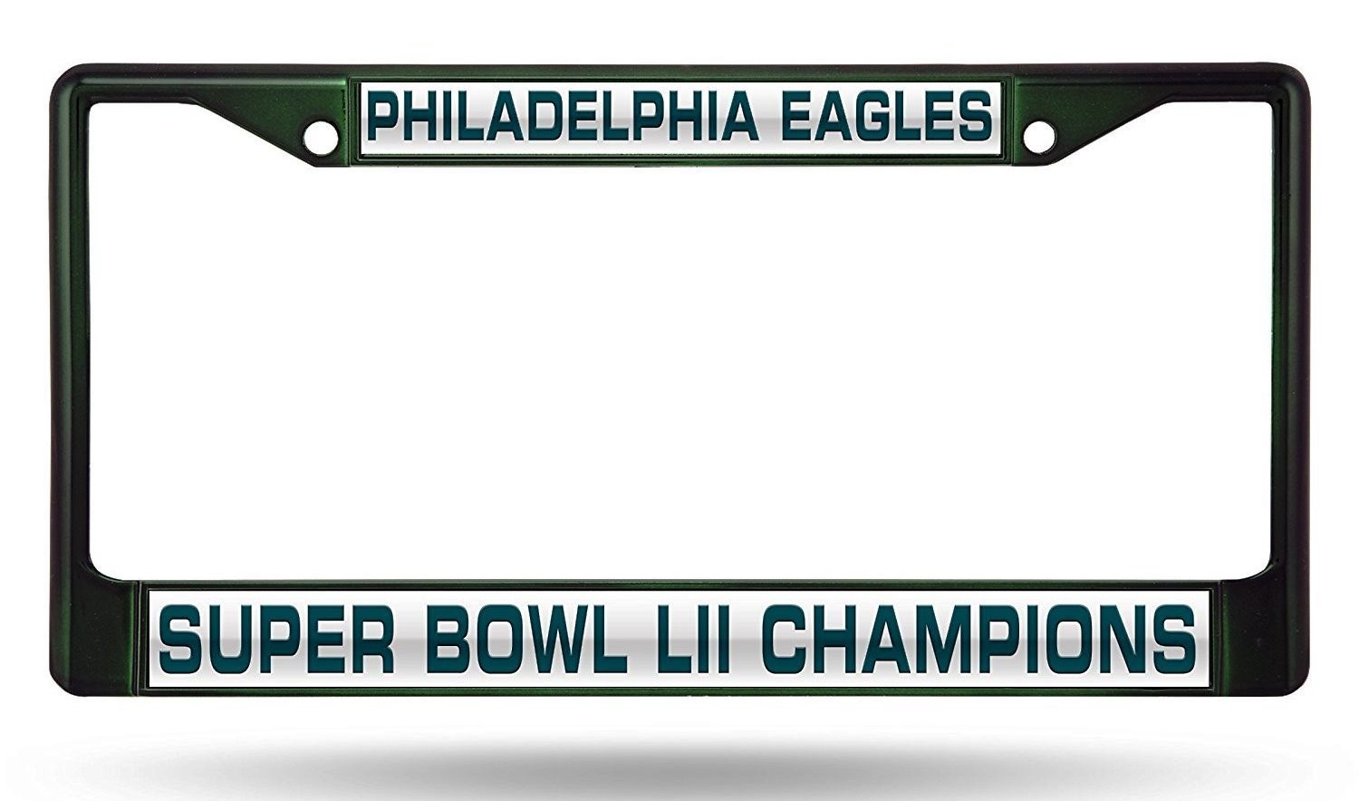 Philadelphia Eagles 2018 Champions Metal License Plate Frame Chrome Tag Cover, S