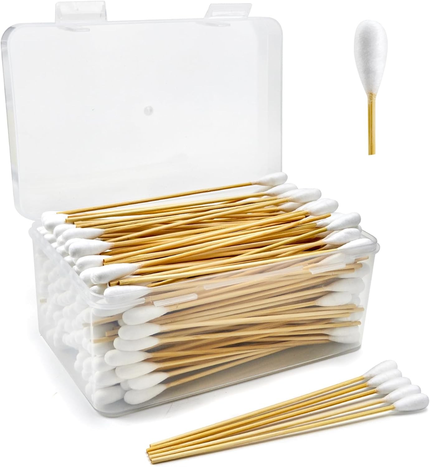 Lar Cotton Swabs in Stora Box - Long Dog Ear Cleaning Swabs with