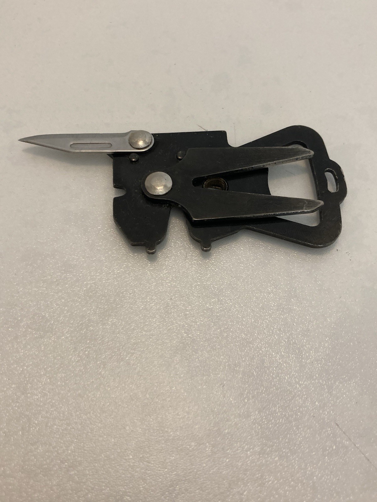 Vintage Golf Divot Multi Tool Bottle Opener Knife Folding Black