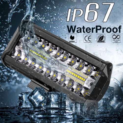 2pcs 7" Rectangular Marine Pontoon Docking Led Work Lights Boat Head Light 12V