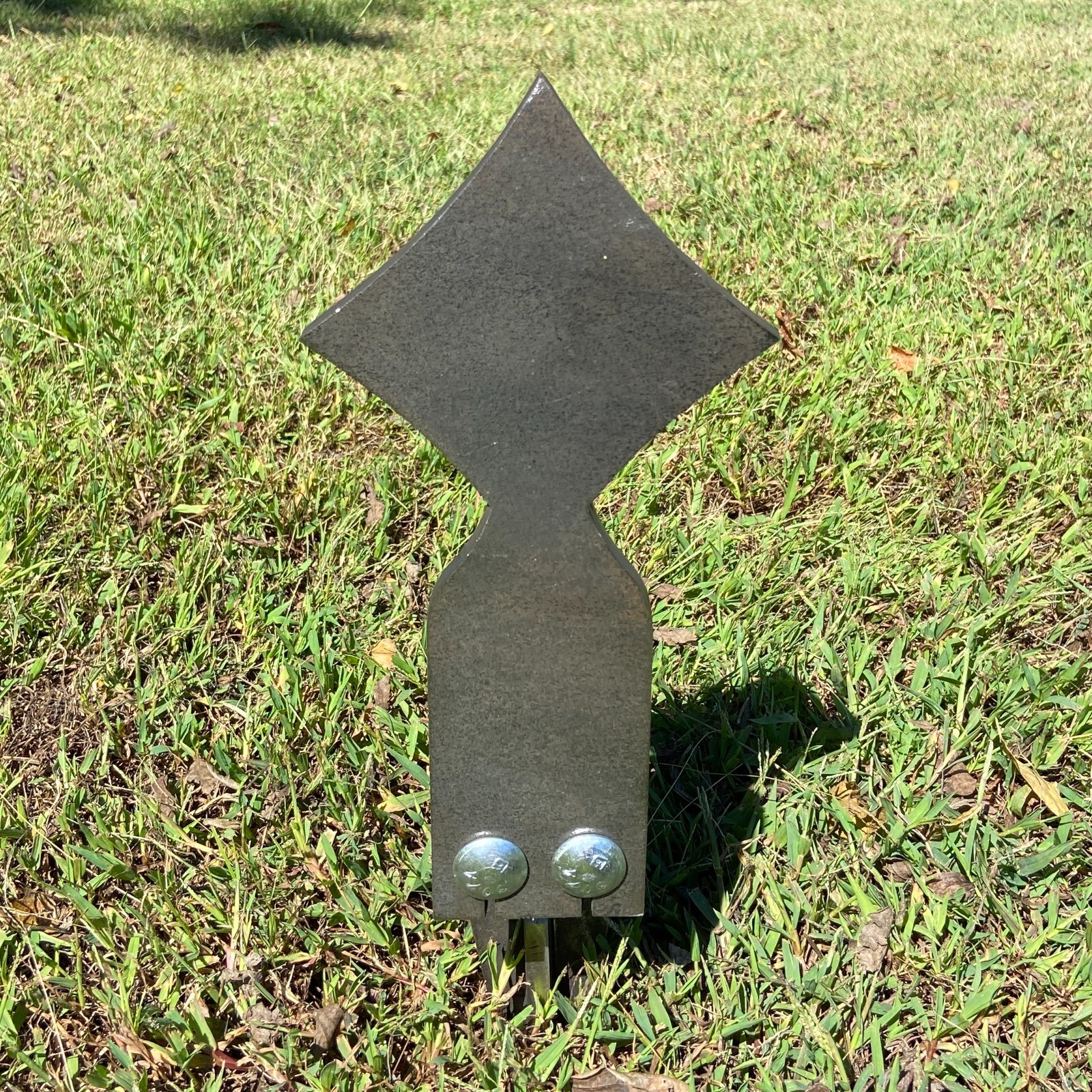 3/8AR500 6x12 Auto Reset Diamond Popper - Spring Reactive Steel Shooting Target