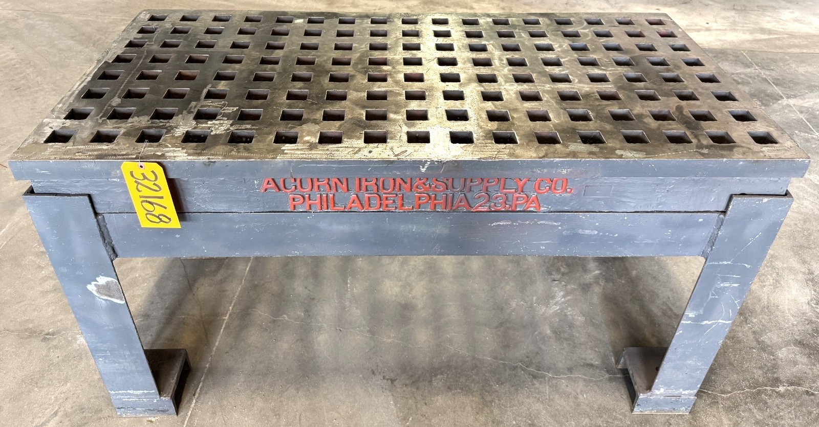 30" x 60" Acorn Welding Table, 1-3/4" Square Holes, Stand
