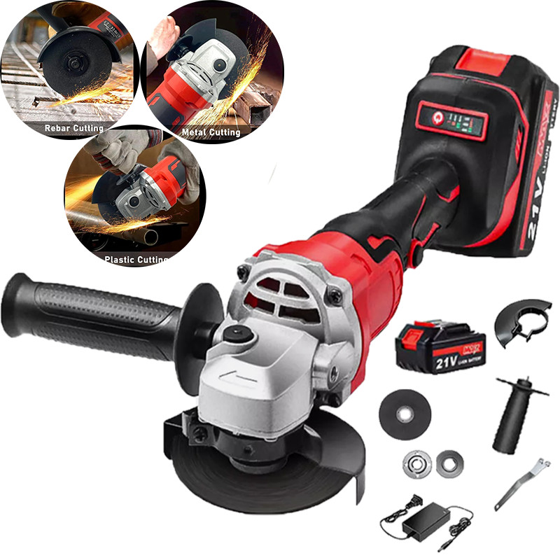 Brushless 4‑1/2” Electric Cordless Angle Grinder With 1 Battery For Makita 21V