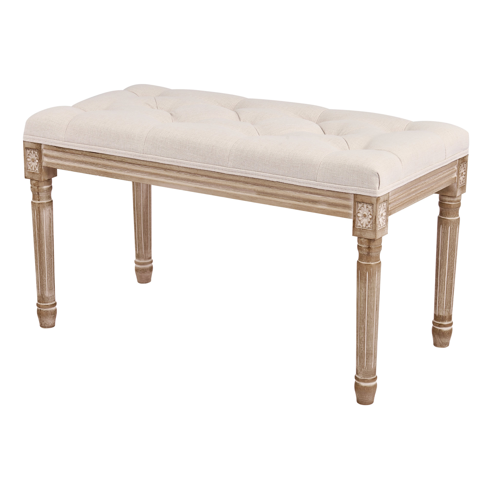 VONLUCE 31inch Modern Table Bench Upholstered Bedroom Benches Footrest Stool