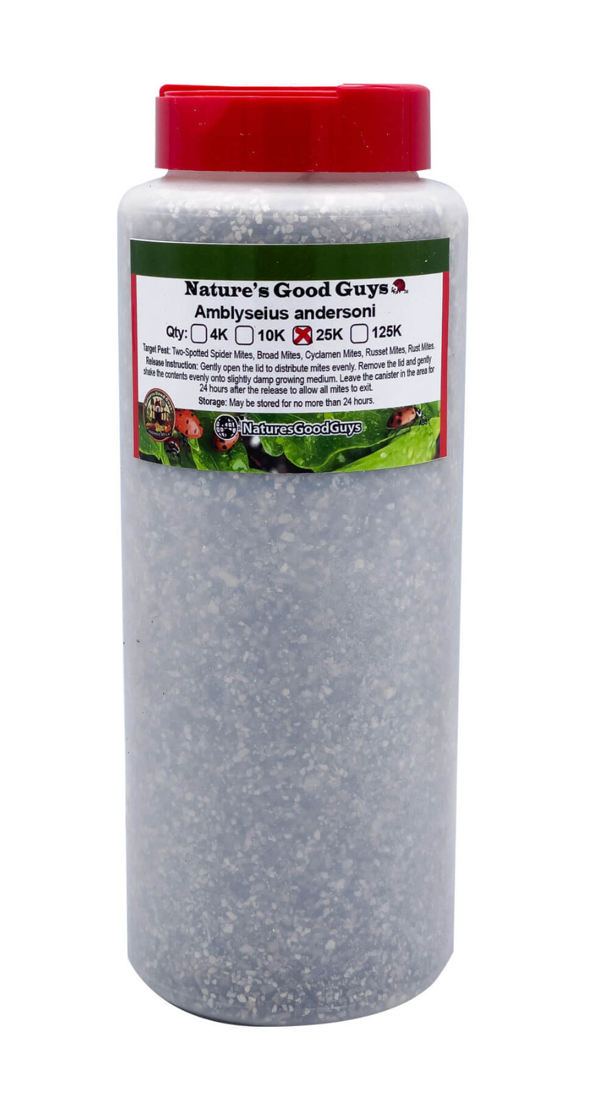 NaturesGoodGuys 25,000 Amblyseius andersoni Predatory Spider Mite Control
