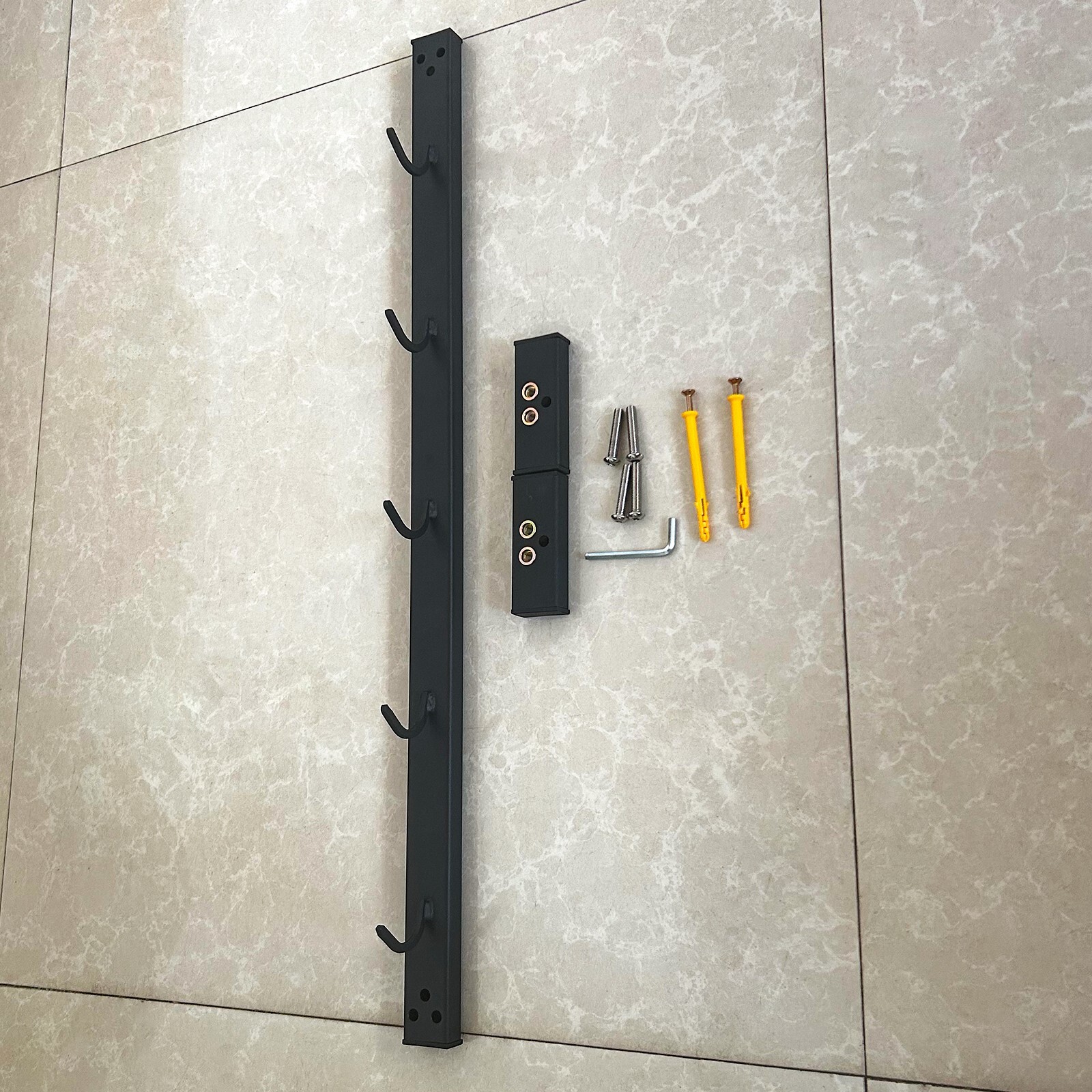 Wall Mounted Lat Pull Down Bar Organizer with Hooks Storage Rack F Lat Pulldown