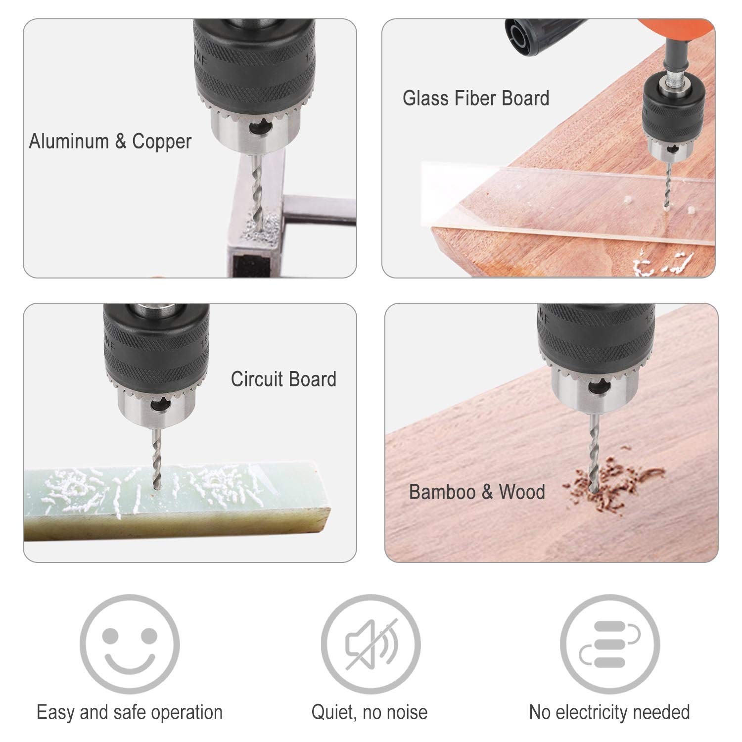 Housolution Hand Drill, Powerful 3/8 inches (1.5-10mm) Capacity