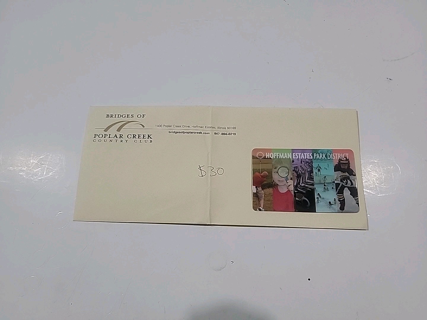 $30 Gift Card, Bridges of Poplar Creek Country Club, Hoffman Estates, ILLINOIS
