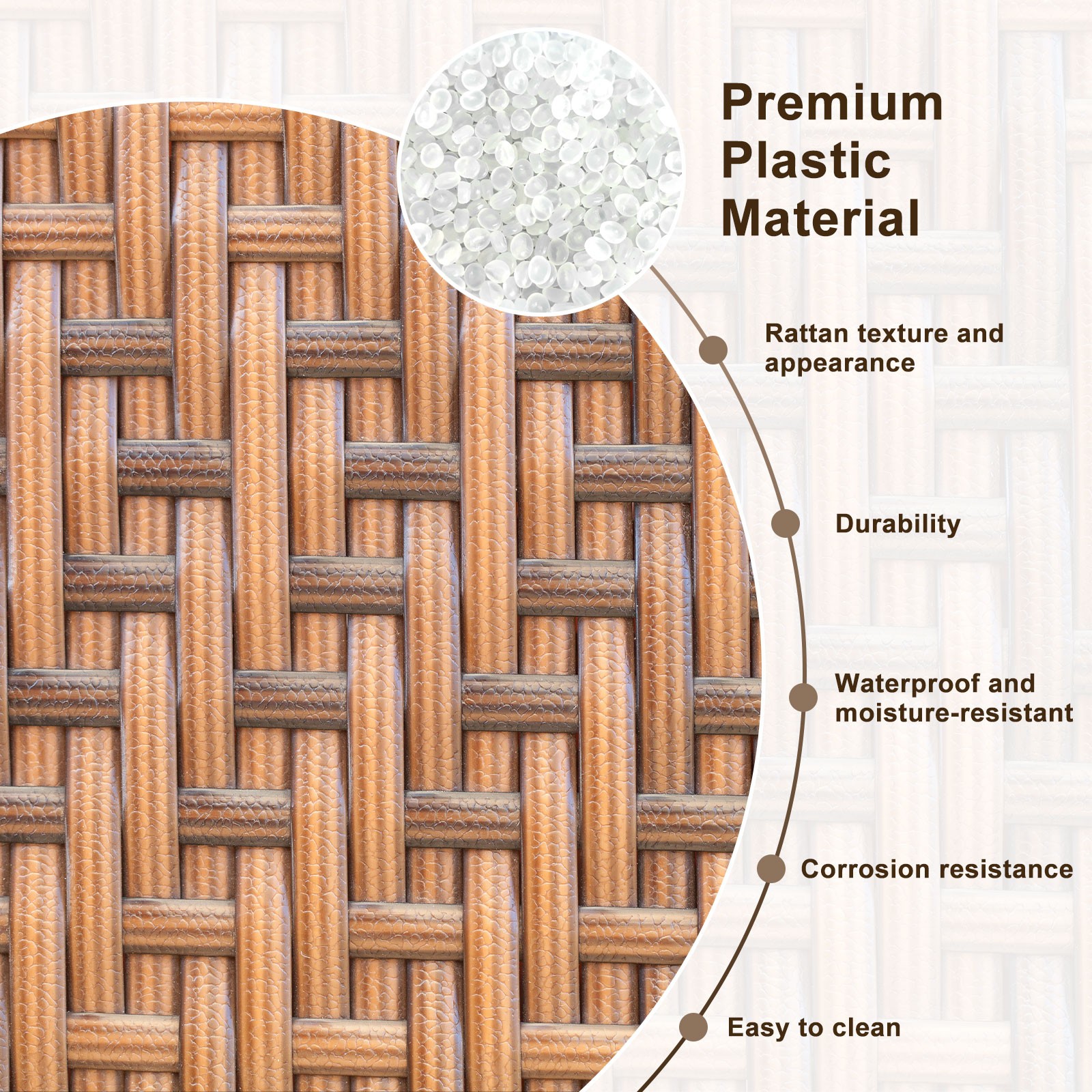 1-Pack Wicker Repair Kit, 8mm x 66ft/20m Plastic Flat Rattan [Black]