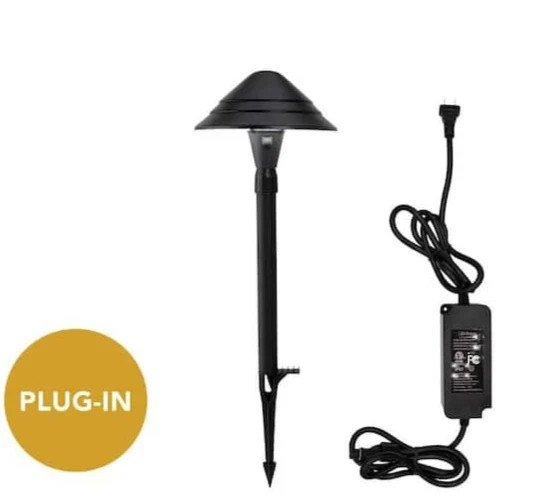 100 Lumen Low Voltage Black Plug-in Integrated LED Landscape Path Light Kit