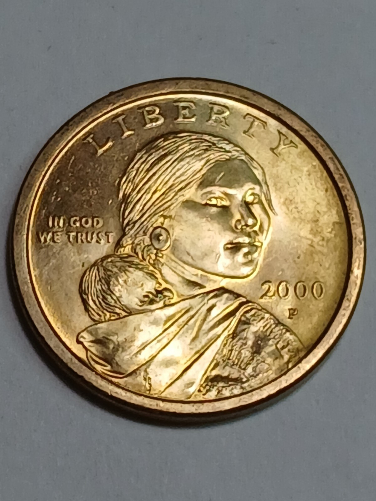 2000P SACAGAWEA ONE DOLLAR/ BABY CHIN MINT ERROR