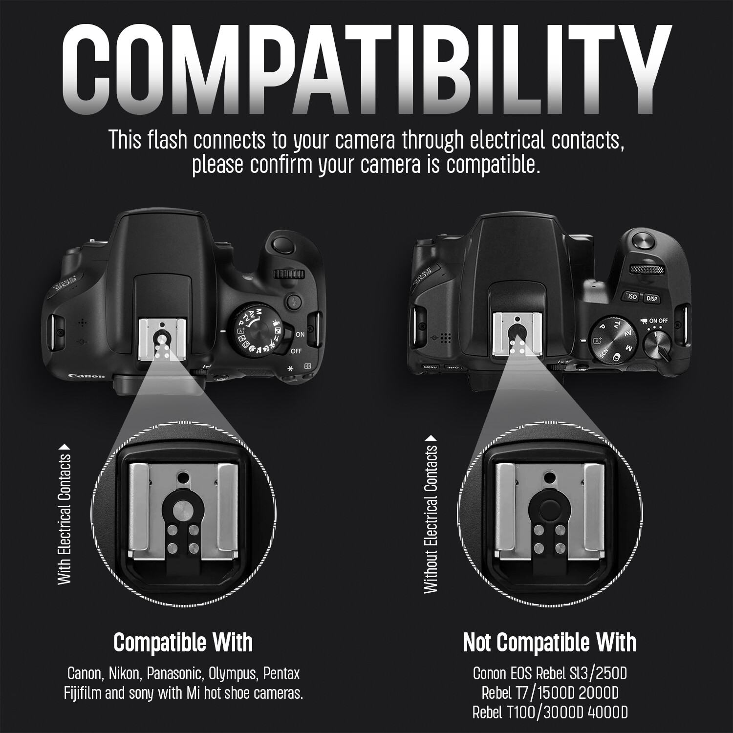 Universal Auto Flash w/ LCD Display by Ultimaxx - 8PC Accessory Bundle