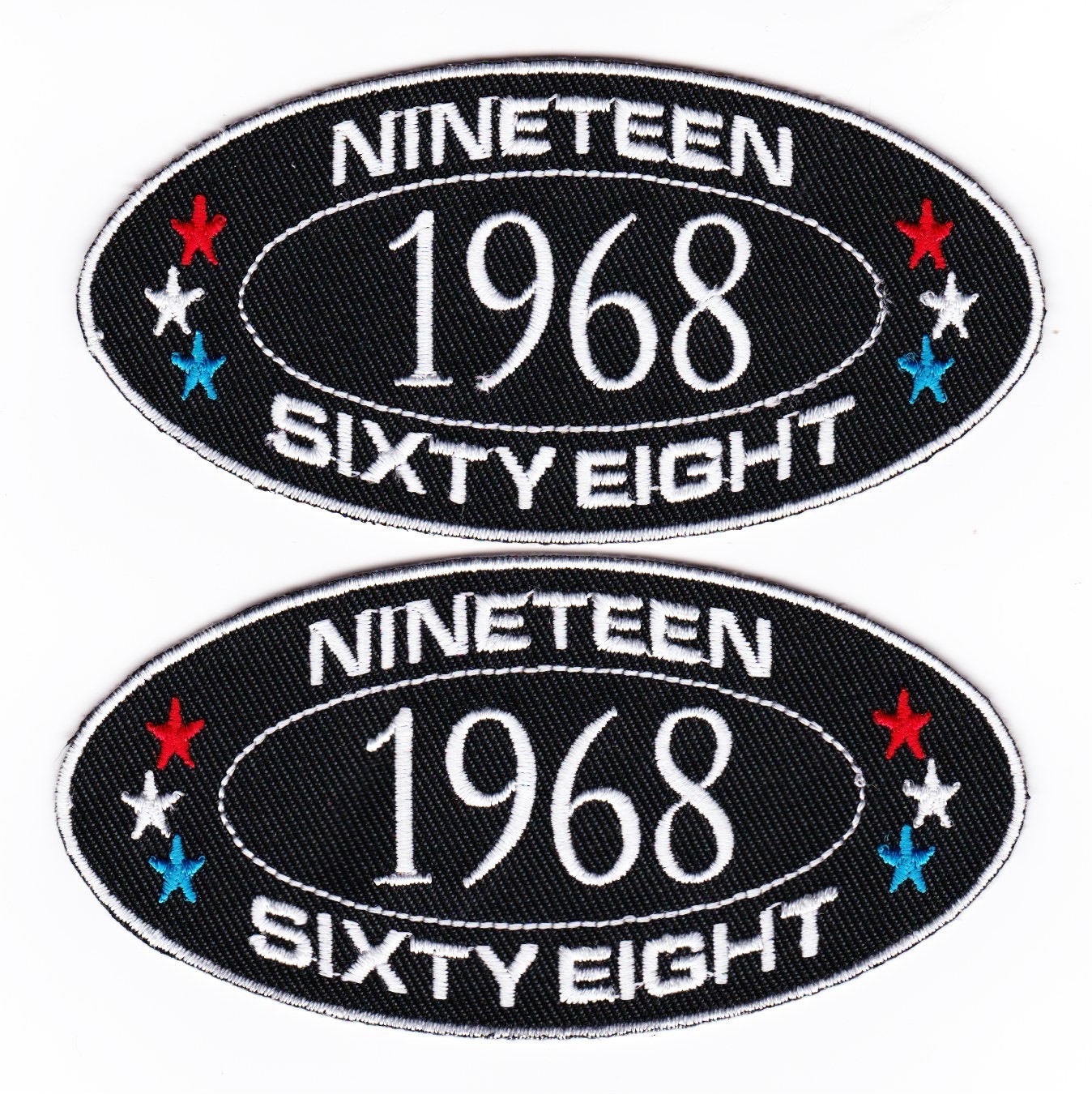 1968 SEW/IRON ON PATCH EMBROIDERED BADGE EMBLEM CHEVROLET FORD DODGE PONTIAC
