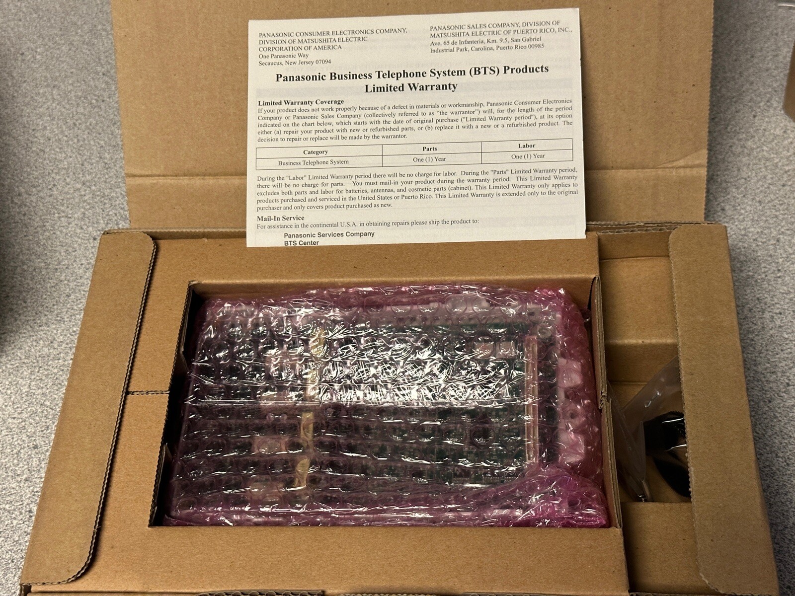 NEW Panasonic KX-TAW84870 4 Port Hybrid Extension Card *New In Original box*