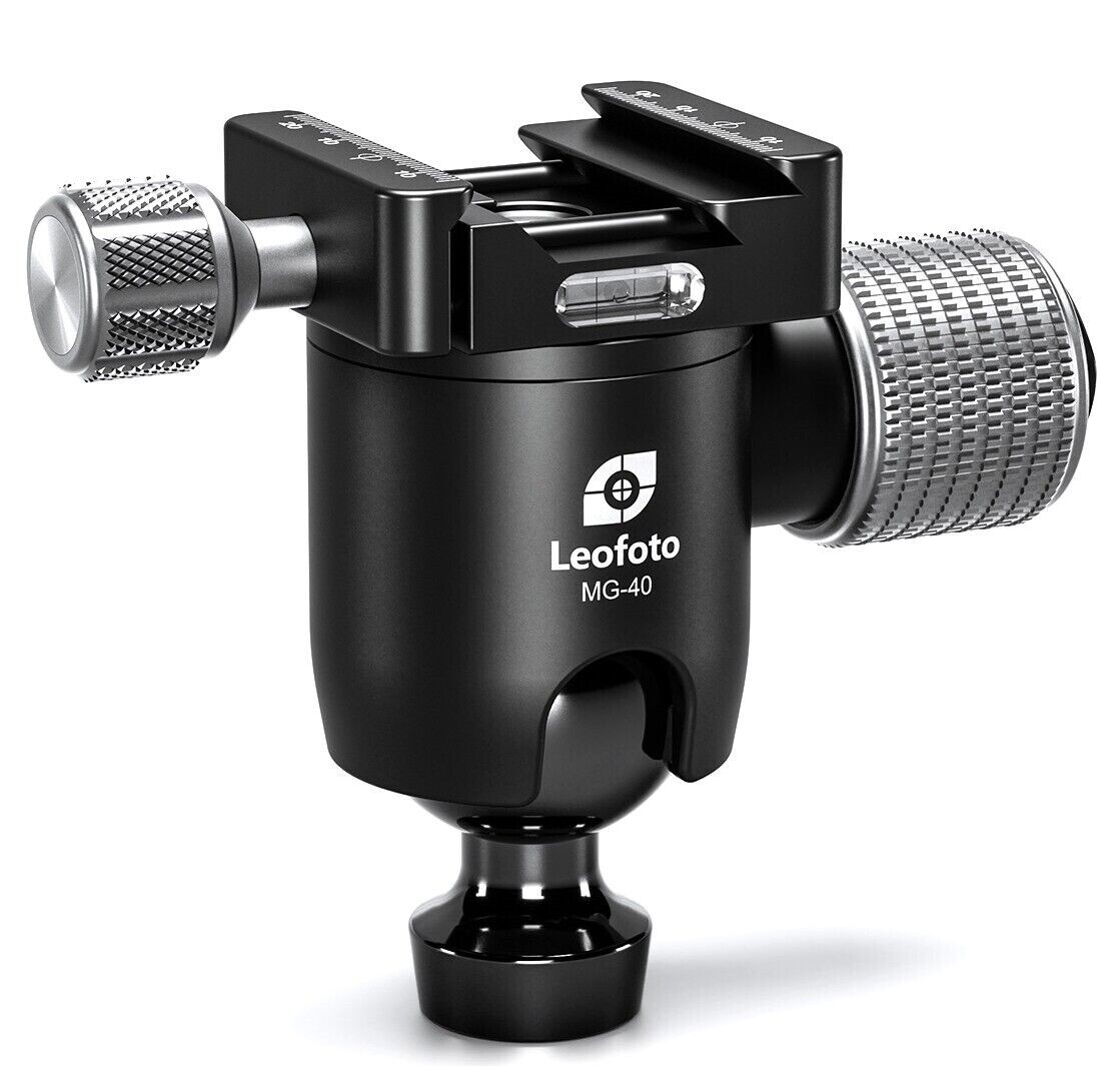 Leofoto MG-40 40mm Rifle Ball Head With Dual Arca / Picatinny Clamp
