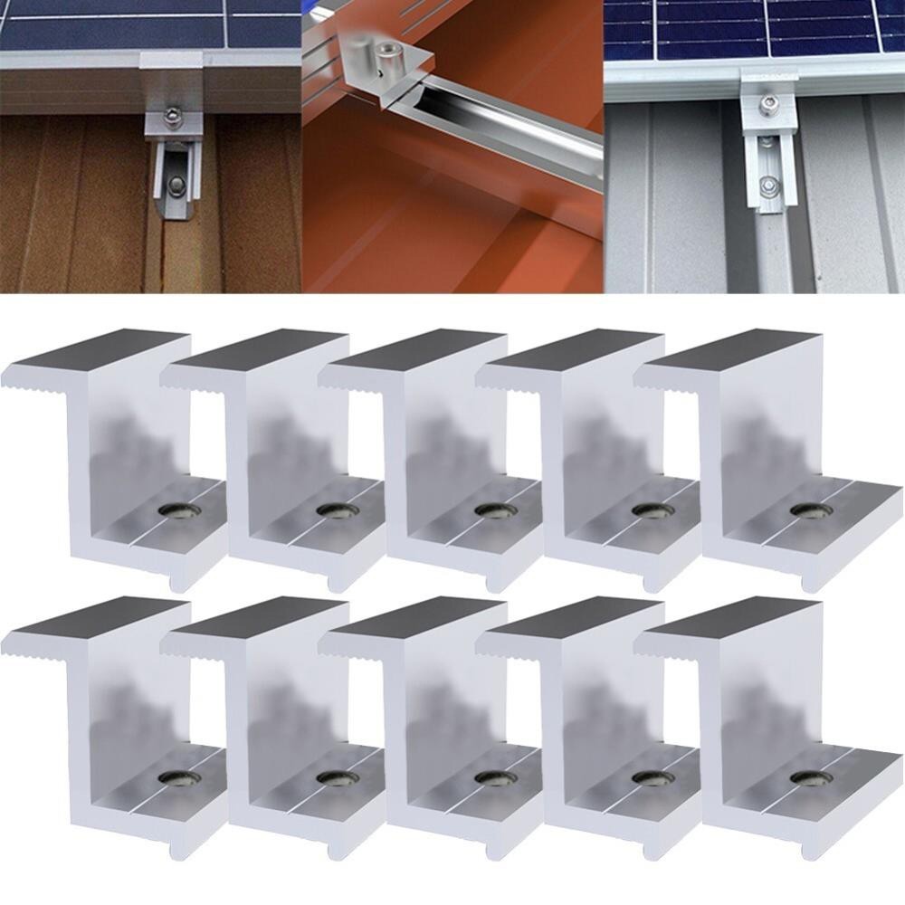 10X Solar Panel End Clamp End Clamp High C-orrosion Resistance Strong Toughness