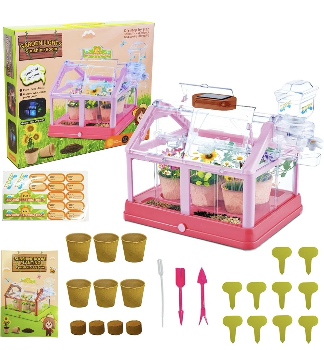 Kids Plant Growing Kit Greenhouse Growing Set Terrarium Kit Kids Science Educati