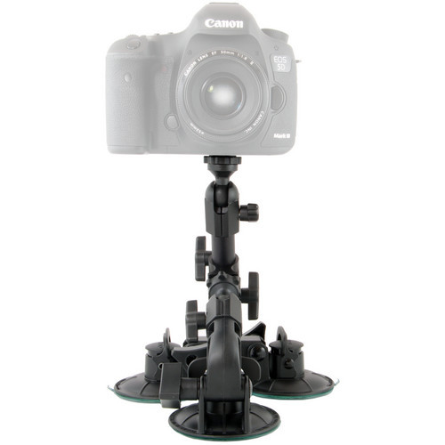 Delkin Devices Fat Gecko Triple Suction & Ball Head Camera Mount for DSLR #5846
