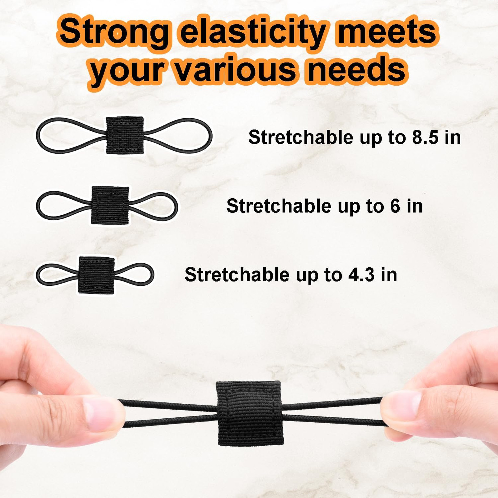 15pcs Molle Attachments Webbing Ribbons, Elastic Nylon, Compatible with Backpack