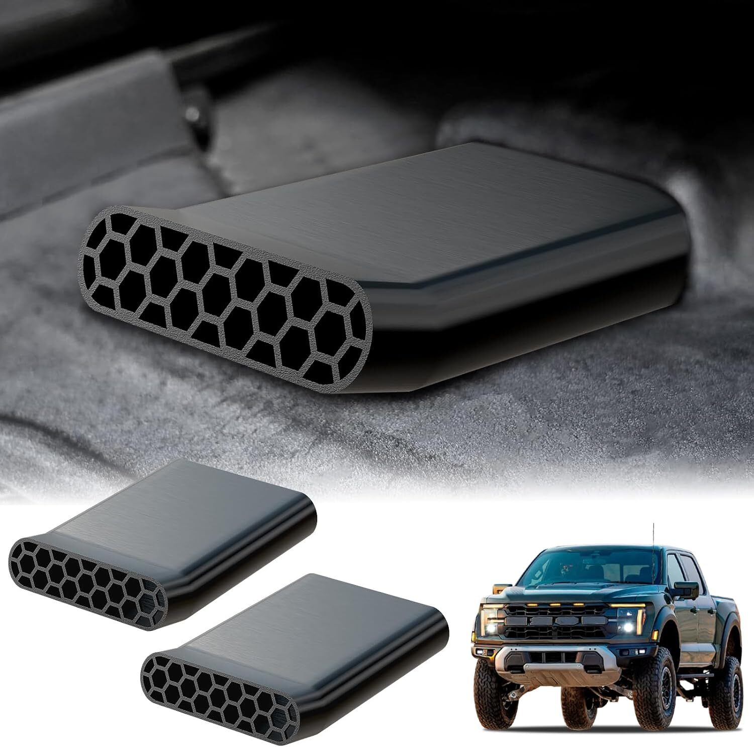 Under Seat Vent Deflectors for Ford F150 2015-2024 Lightning & Raptor, 2Pcs