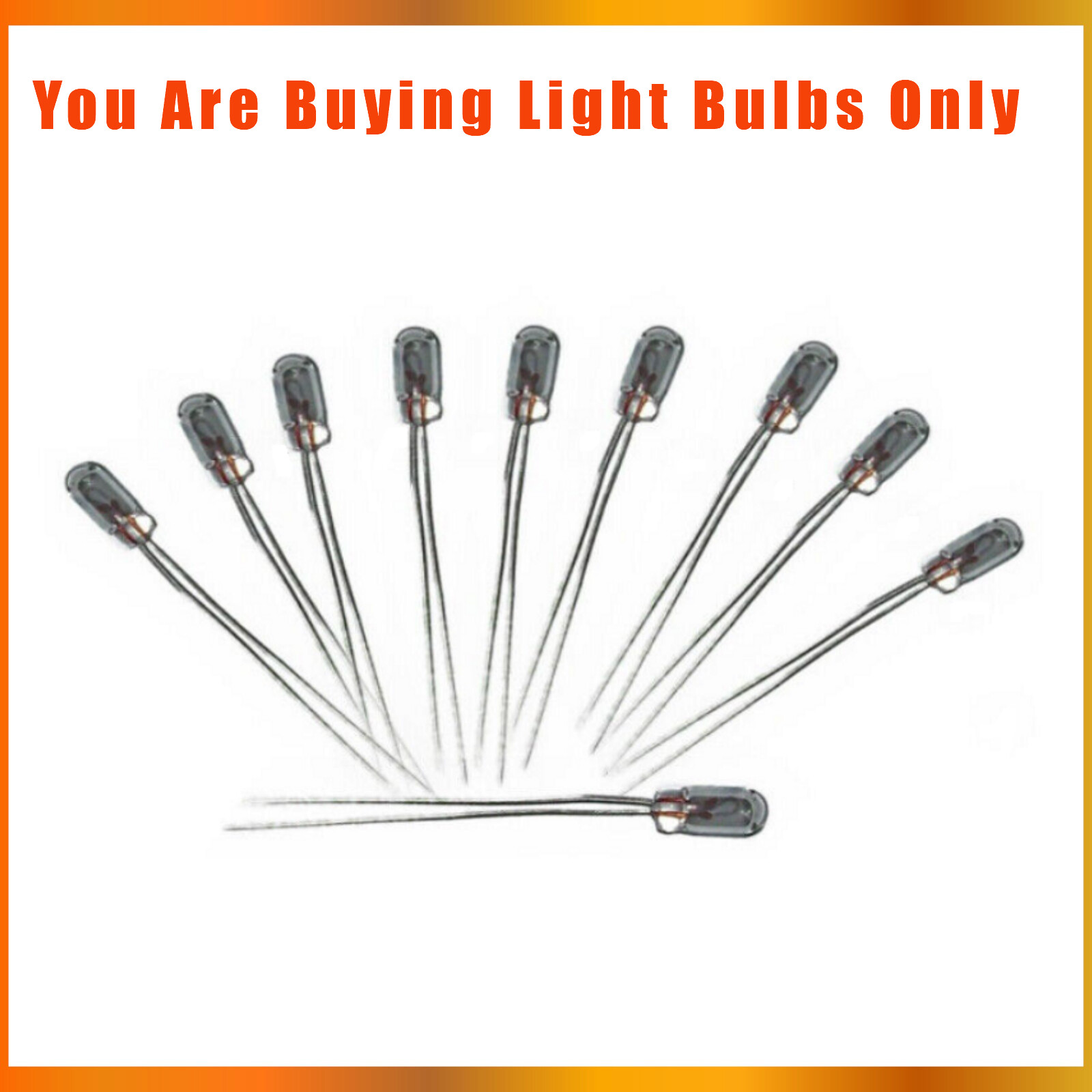 DELCO GM GMC CHEVY DISPLAY LIGHT BULBS FOR CD, CASSETTE RADIO SET OF 10 4MM 14 V