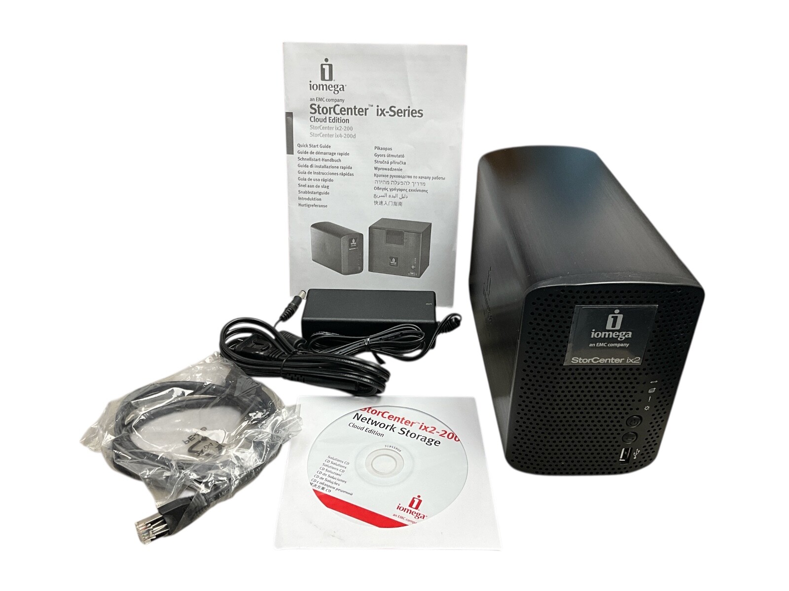 Iomega StorCenter ix2-200 Network Storage w/2x 2TB HD & Power Adapter